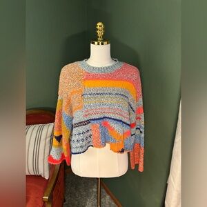Sincerely Jules Multicolor cropped Knit Sweater